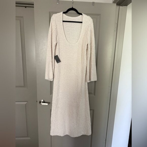 Cream Knit Maxi Sweater Dress - Picture 2 of 5